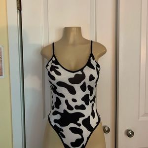 Cow print bodysuit